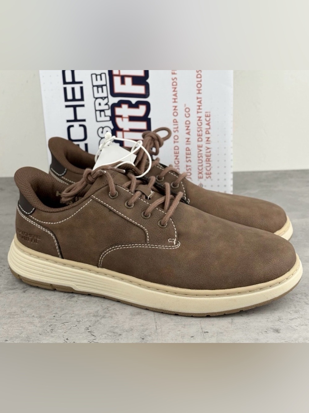 Skechers Men's Swift Fit Casual Shoes Hands Free Relaxed Fit Memory Foam 10 - Picture 2 of 5